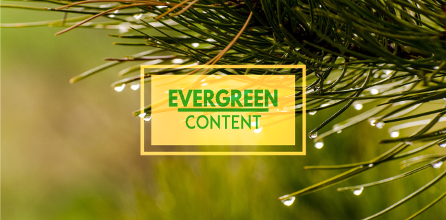 С течением времени контент Evergreen может обновляться самой последней информацией , чтобы люди всегда могли найти самую свежую информацию