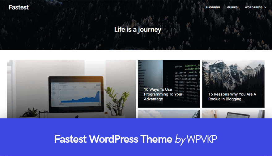 Самая быстрая тема WordPress разработана, разработана и поддерживается WPVKP